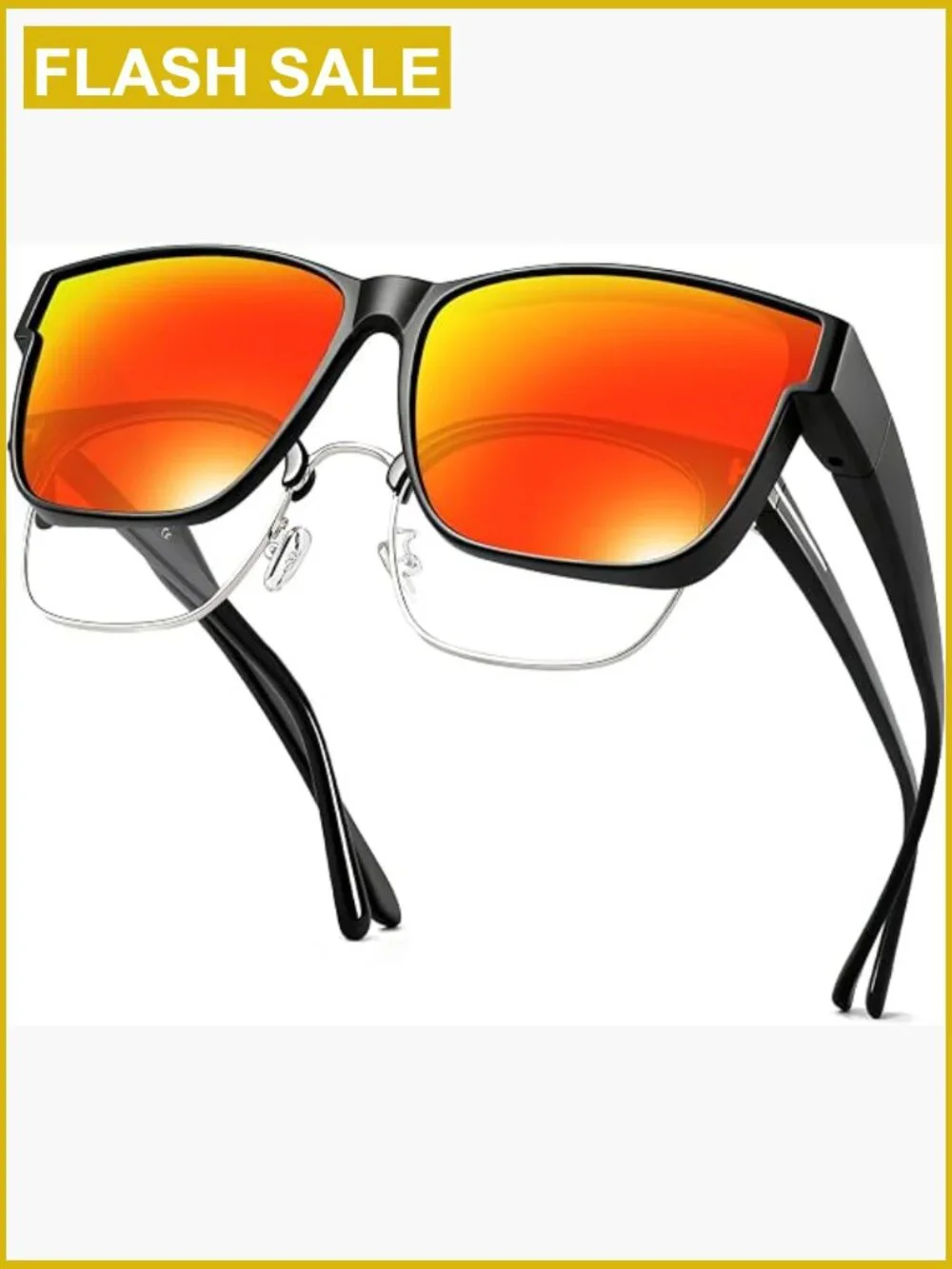 Fit Over Glasses Polarized Sunglasses Oversized Square UV400